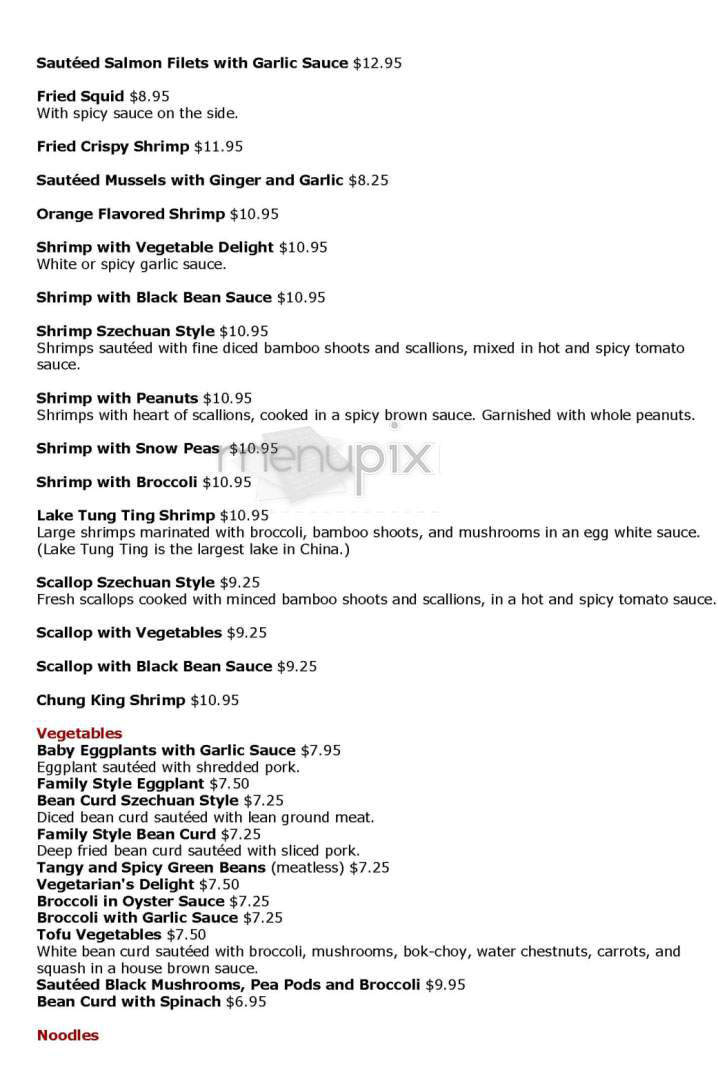 Chef Chang's House - Brookline, MA menu_pic