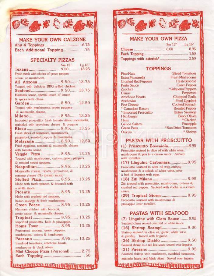 Cinderella's - Cambridge, MA menu_pic