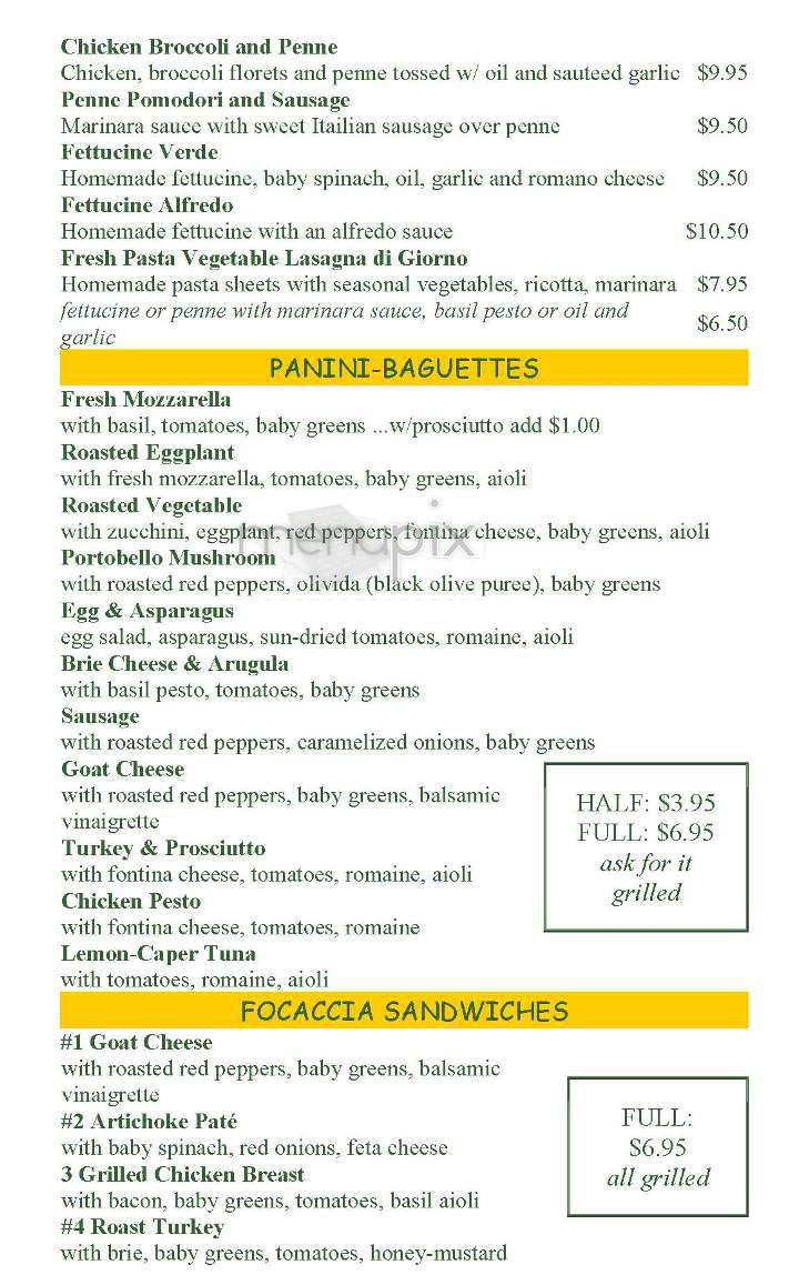 City Girl Cafe - Cambridge, MA menu_pic