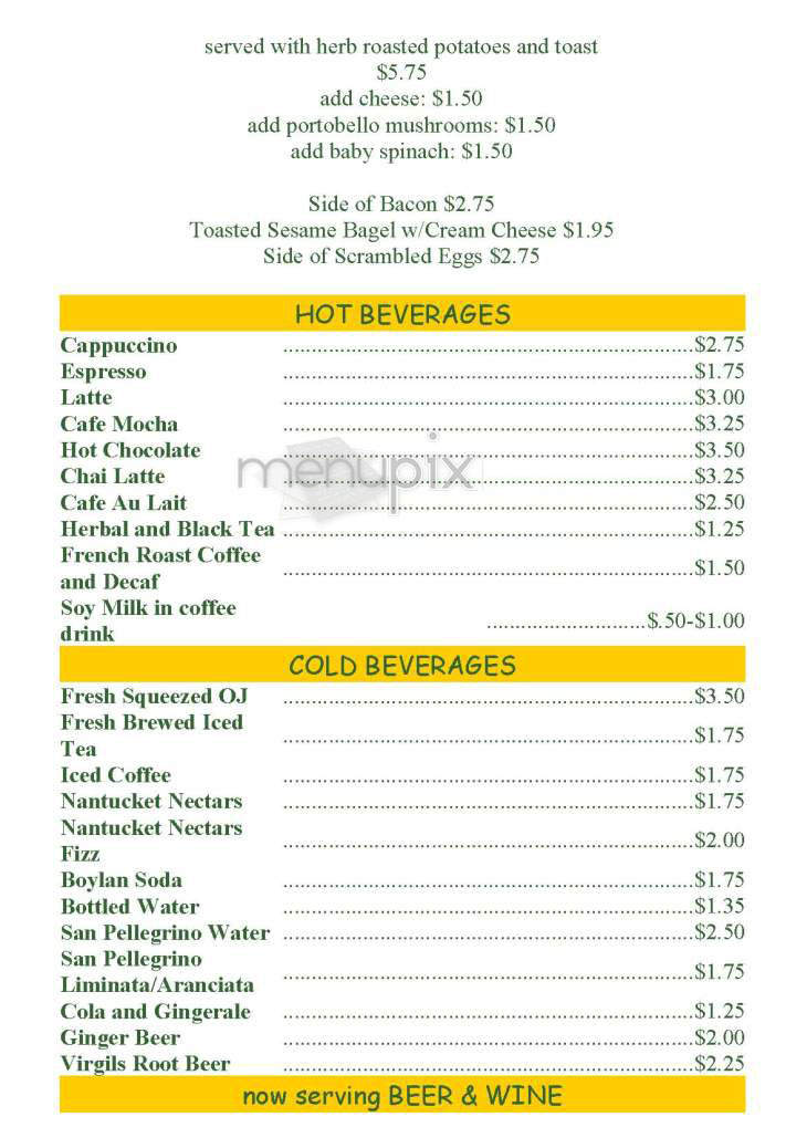 City Girl Cafe - Cambridge, MA menu_pic