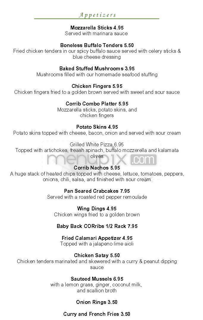 Corrib Pub - Brighton, MA menu_pic
