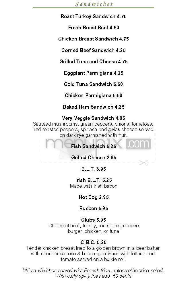 Corrib Pub - Brighton, MA menu_pic