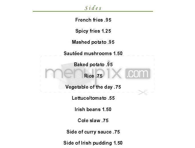 Corrib Pub - Brighton, MA menu_pic