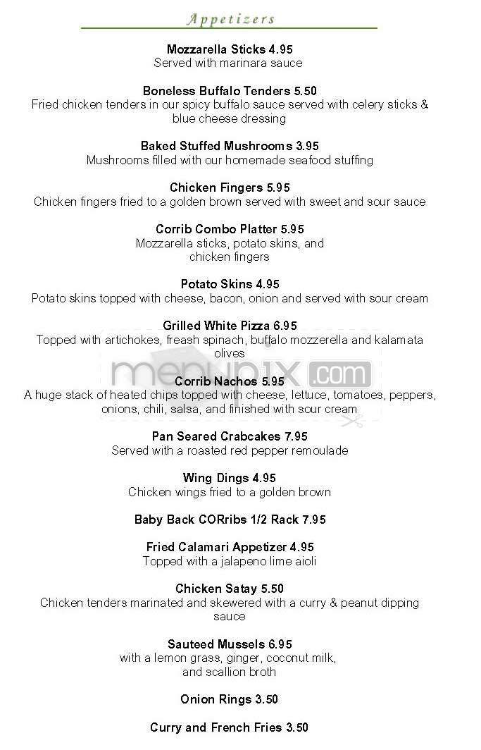 Corrib Pub - Brighton, MA menu_pic