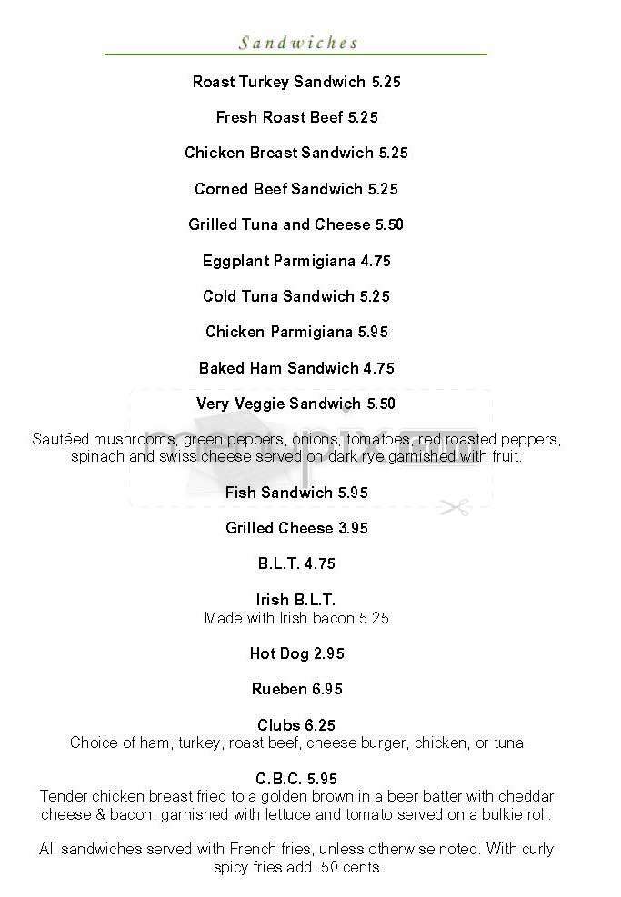 Corrib Pub - Brighton, MA menu_pic