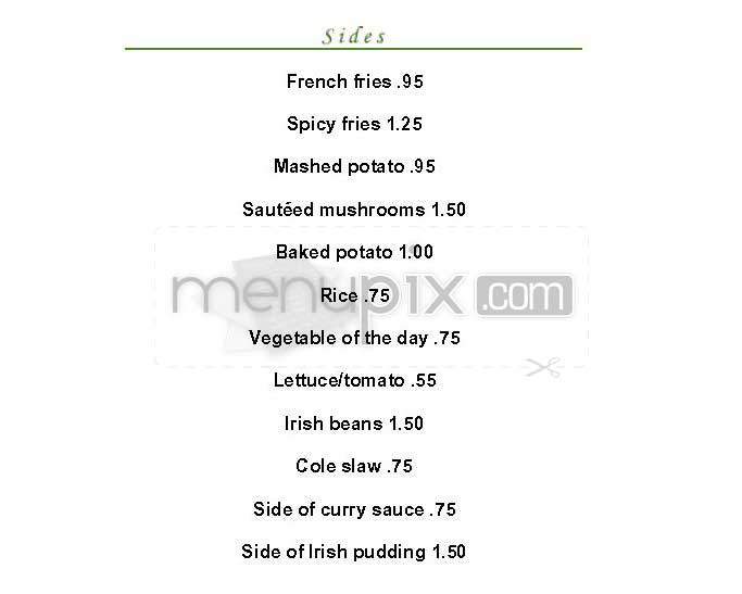 Corrib Pub - Brighton, MA menu_pic