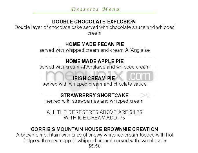 Corrib Pub - Brighton, MA menu_pic