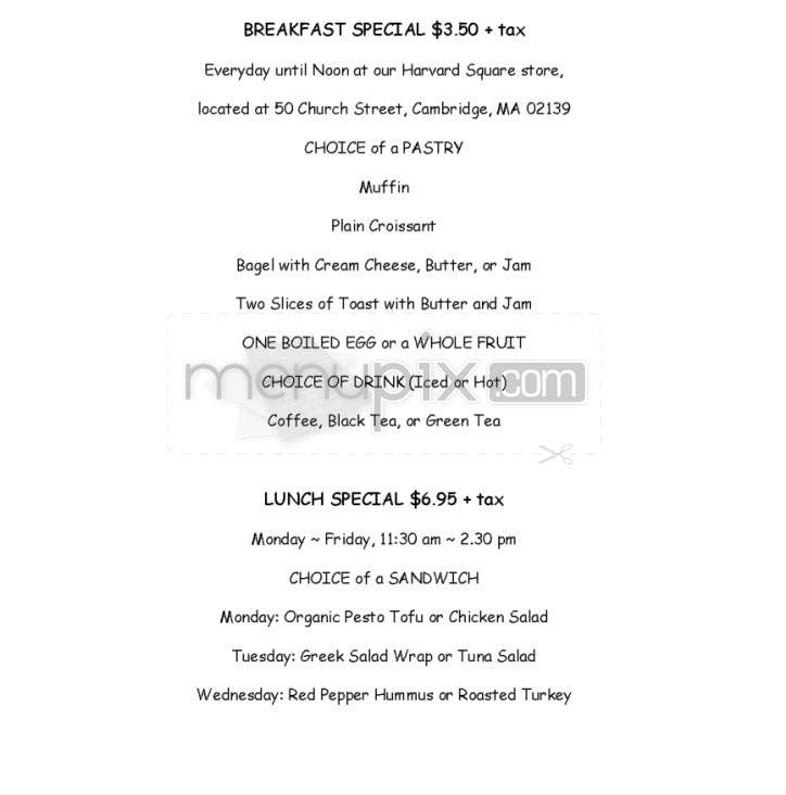 Dado Tea - Cambridge, MA menu_pic