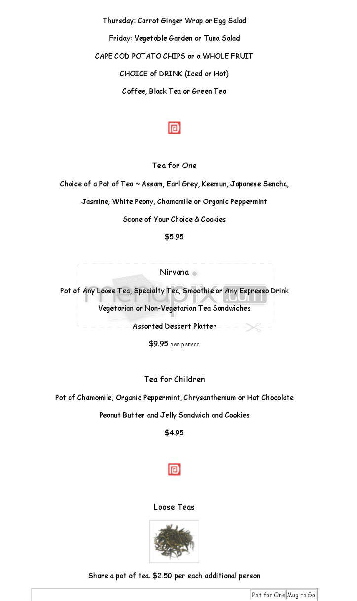 Dado Tea - Cambridge, MA menu_pic
