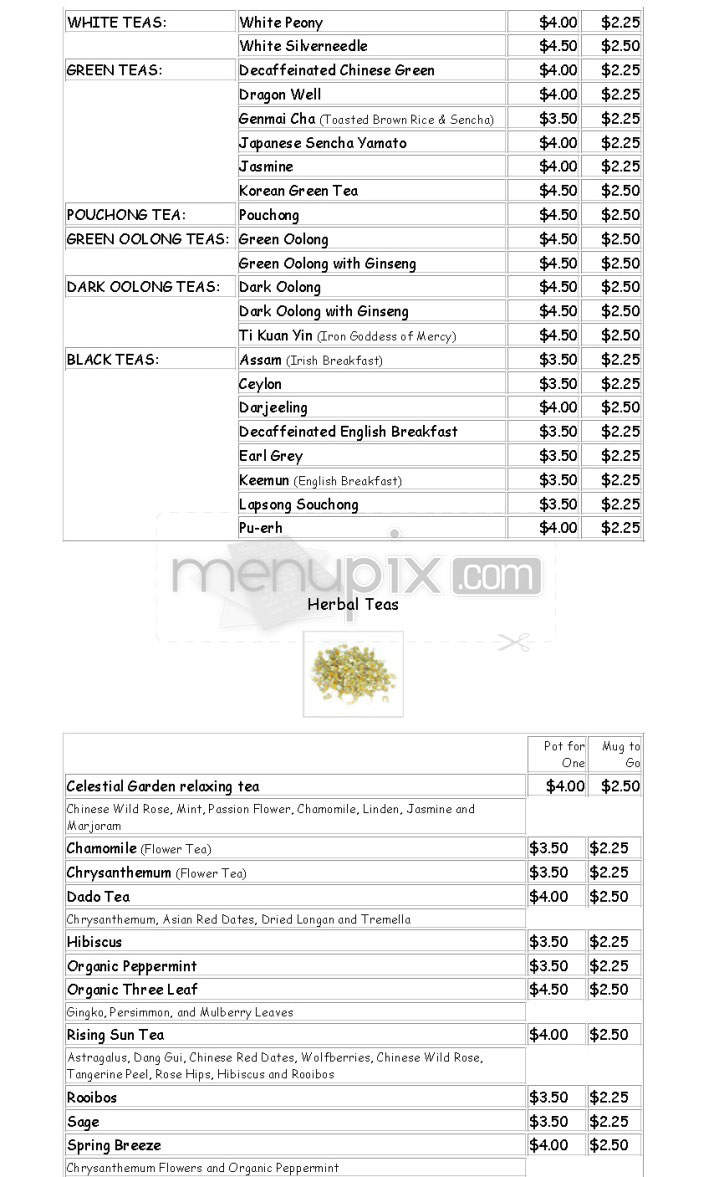 Dado Tea - Cambridge, MA menu_pic