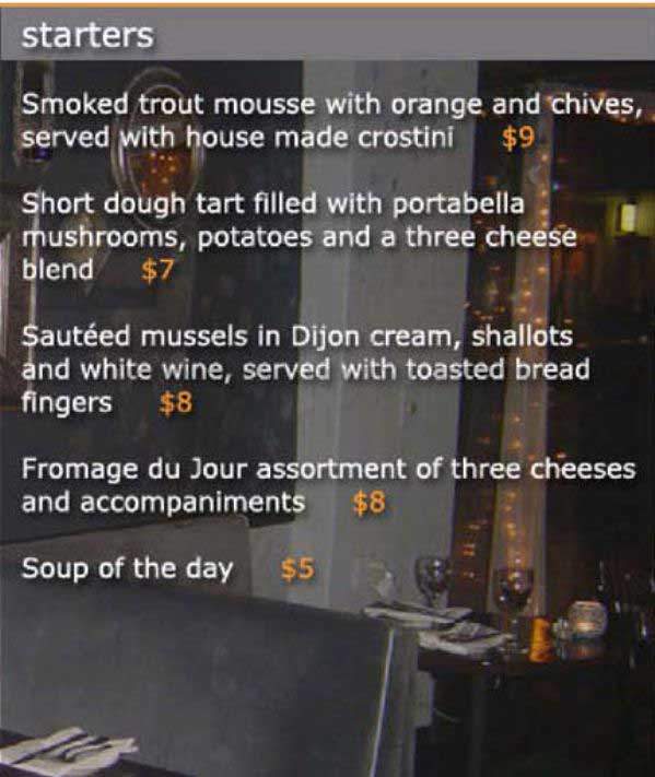 Dalias Bistro and Wine Bar - Brookline, MA menu_pic