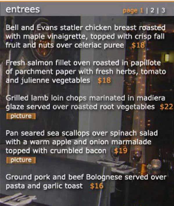 Dalias Bistro and Wine Bar - Brookline, MA menu_pic