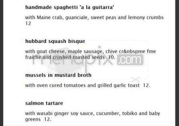 Dante - Cambridge, MA menu_pic