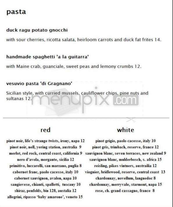 Dante - Cambridge, MA menu_pic