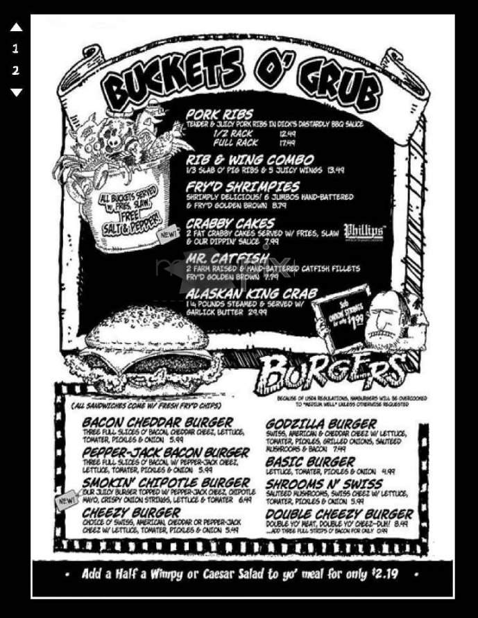 Dick's Last Resort - Orlando, FL menu_pic