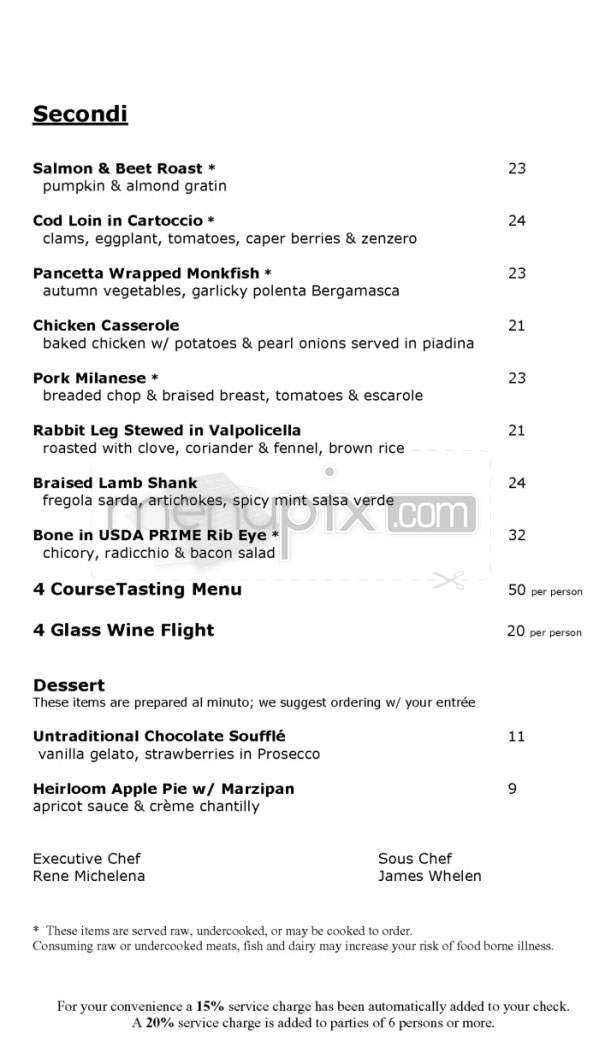 Domani Bar and Trattoria - Boston, MA menu_pic