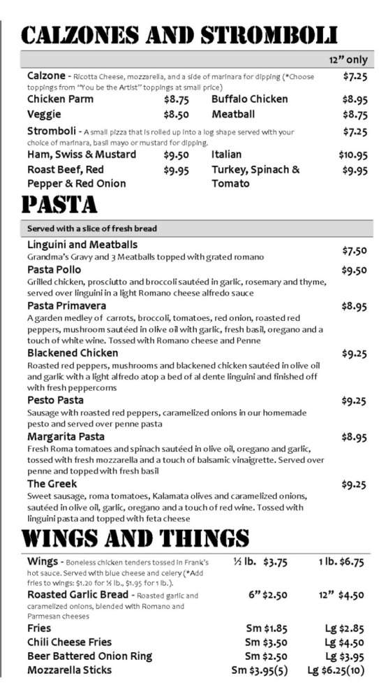 Dough Pizza - East Boston, MA menu_pic