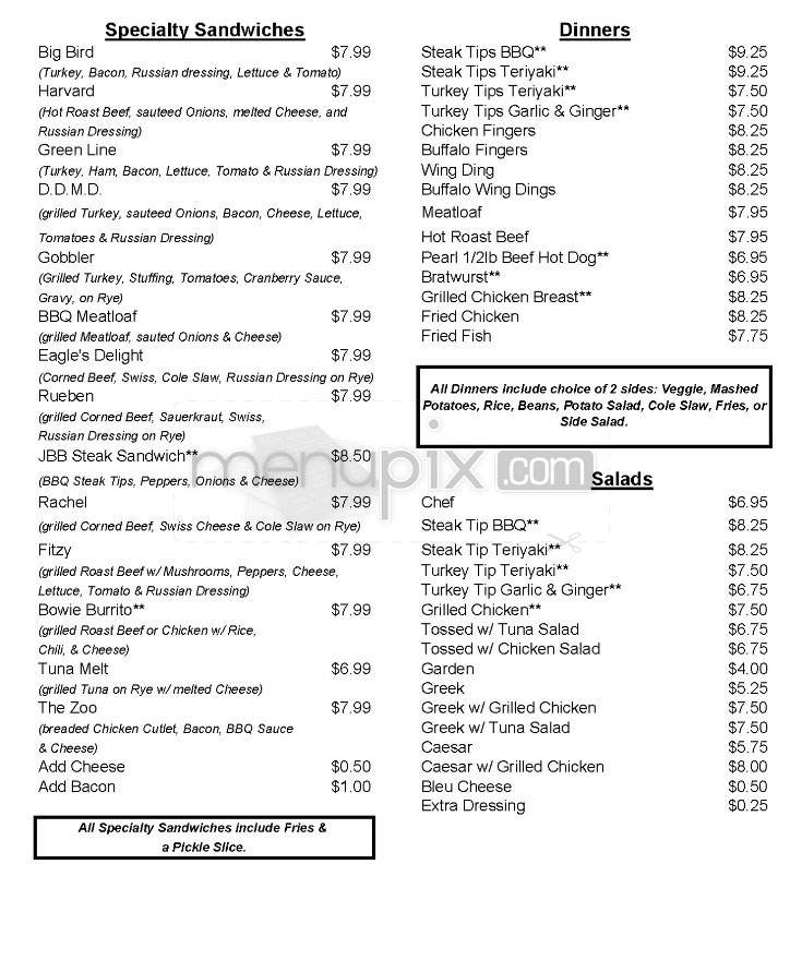 Eagle's Deli - Brighton, MA menu_pic