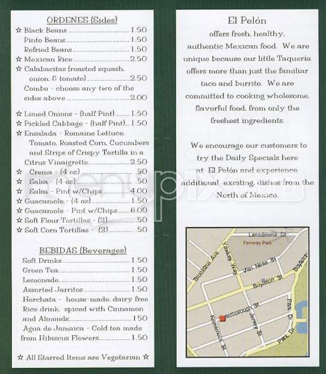 El Pelon Taquieria - Boston, MA menu_pic