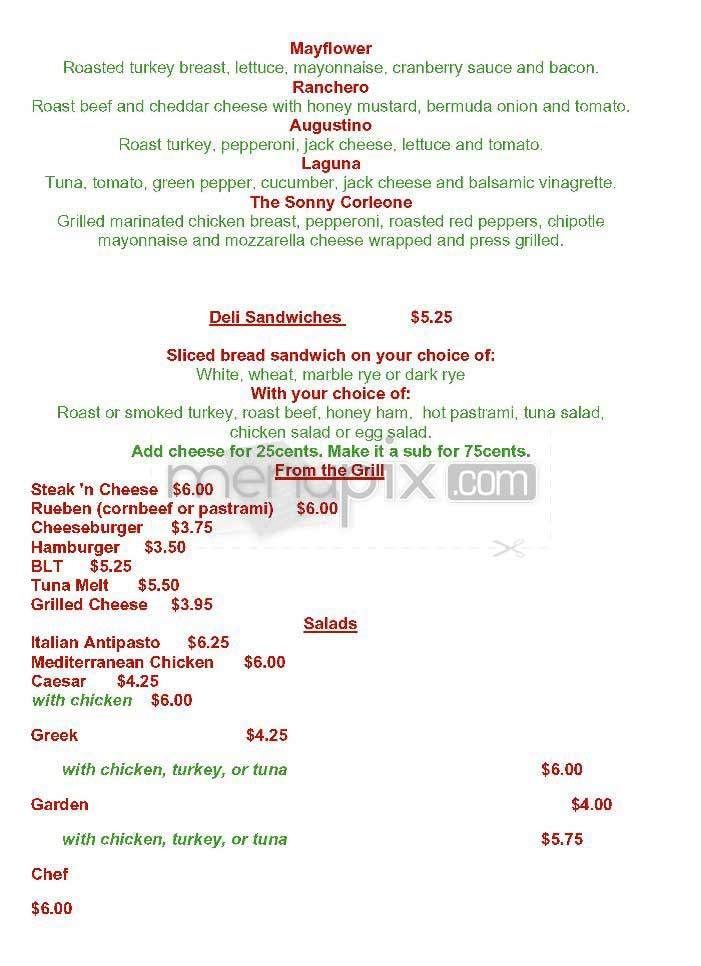 Figaros - Boston, MA menu_pic