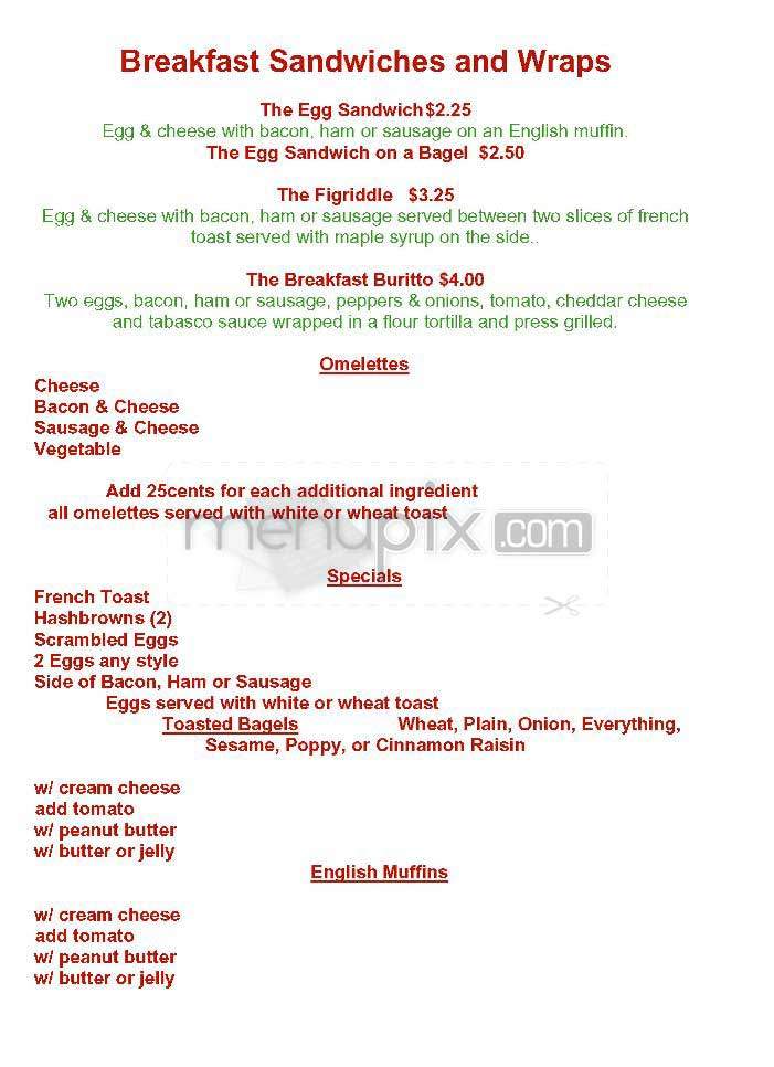 Figaros - Boston, MA menu_pic