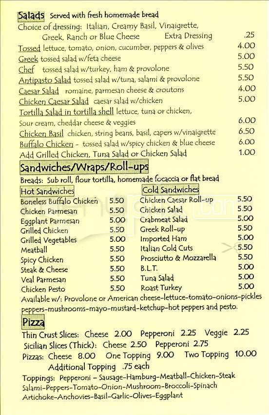 Florentina - Cambridge, MA menu_pic