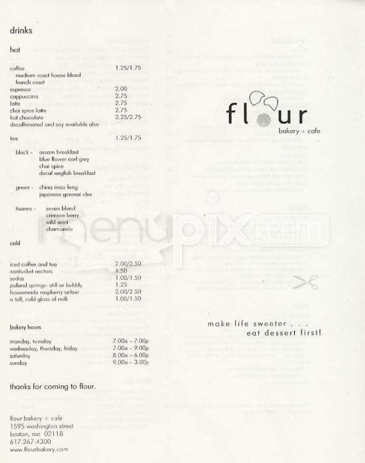 flour bakery + cafe - Boston, MA menu_pic