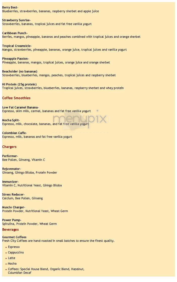 Fresh City - Boston, MA menu_pic