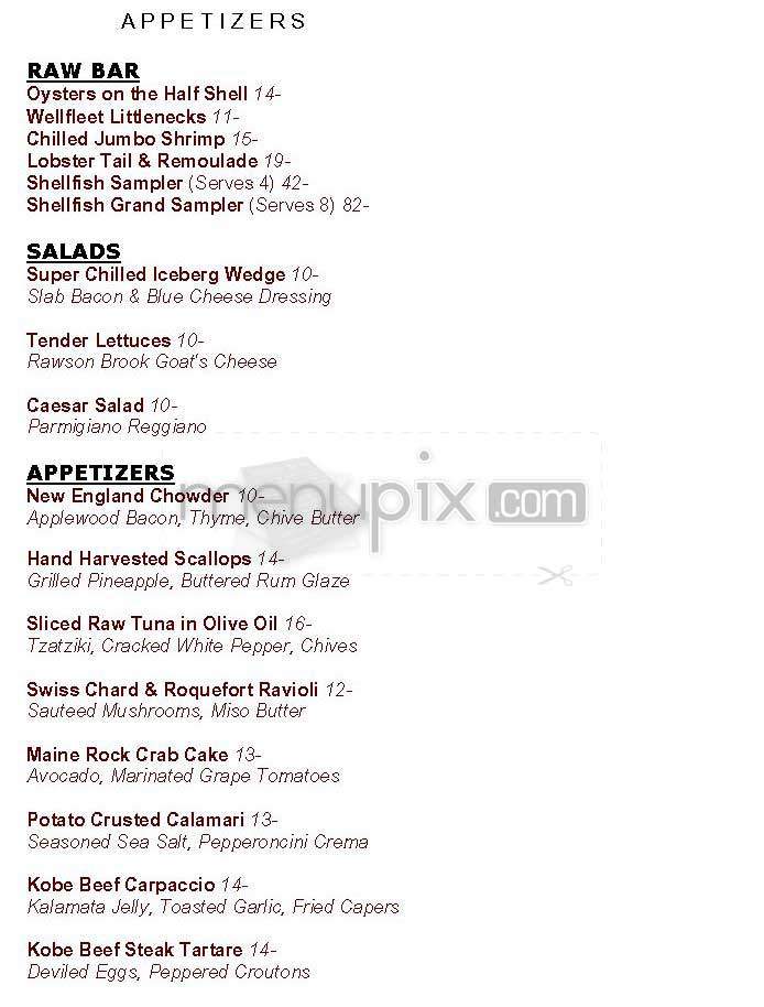 Grill 23 & Bar - Boston, MA menu_pic