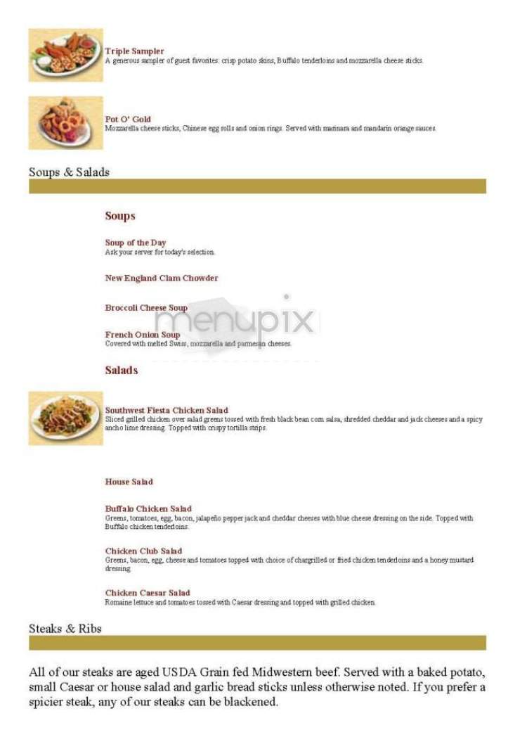 The Ground Round - Cambridge, MA menu_pic