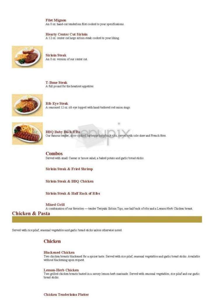 The Ground Round - Cambridge, MA menu_pic