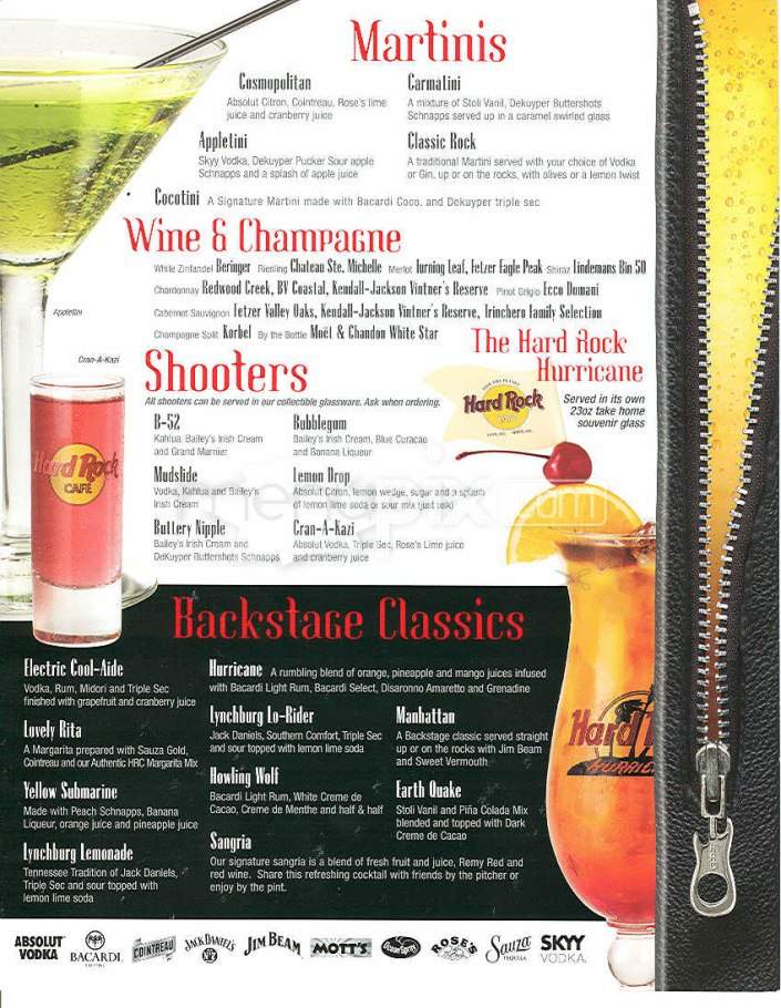 Hard Rock Cafe - Tampa, FL menu_pic