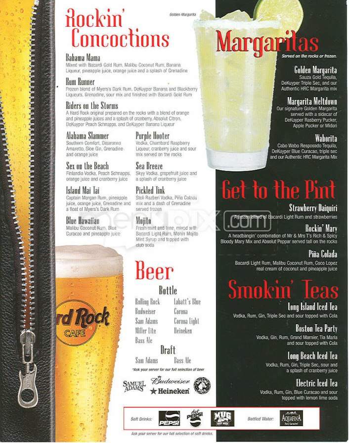 Hard Rock Cafe - Tampa, FL menu_pic