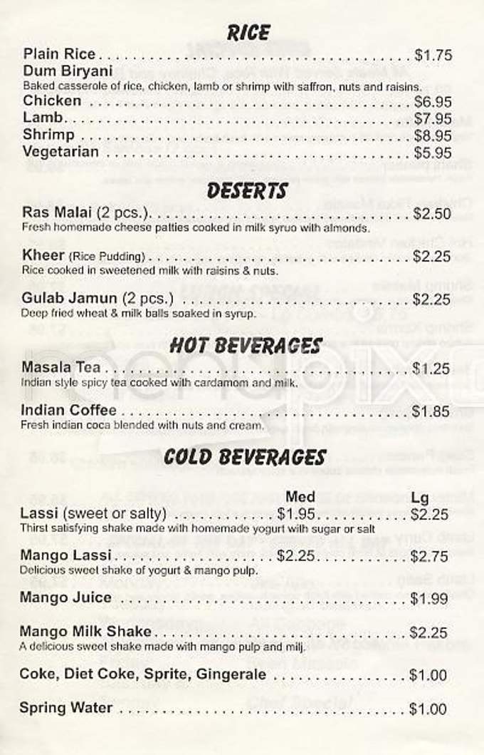 India Express - Boston, MA menu_pic