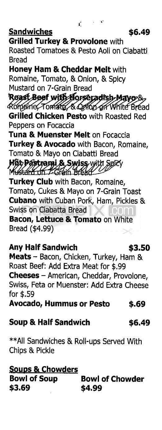 Java Jo Coffee House - Jamaica Plain, MA menu_pic