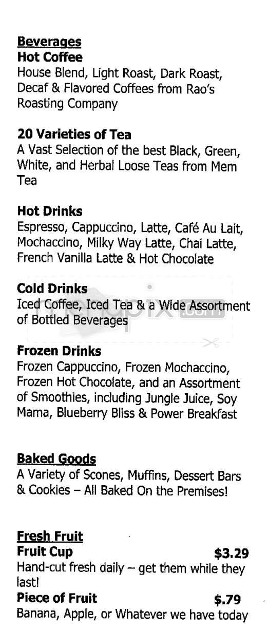 Java Jo Coffee House - Jamaica Plain, MA menu_pic