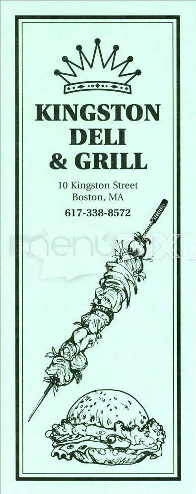 Kingston Deli & Grill - Boston, MA menu_pic