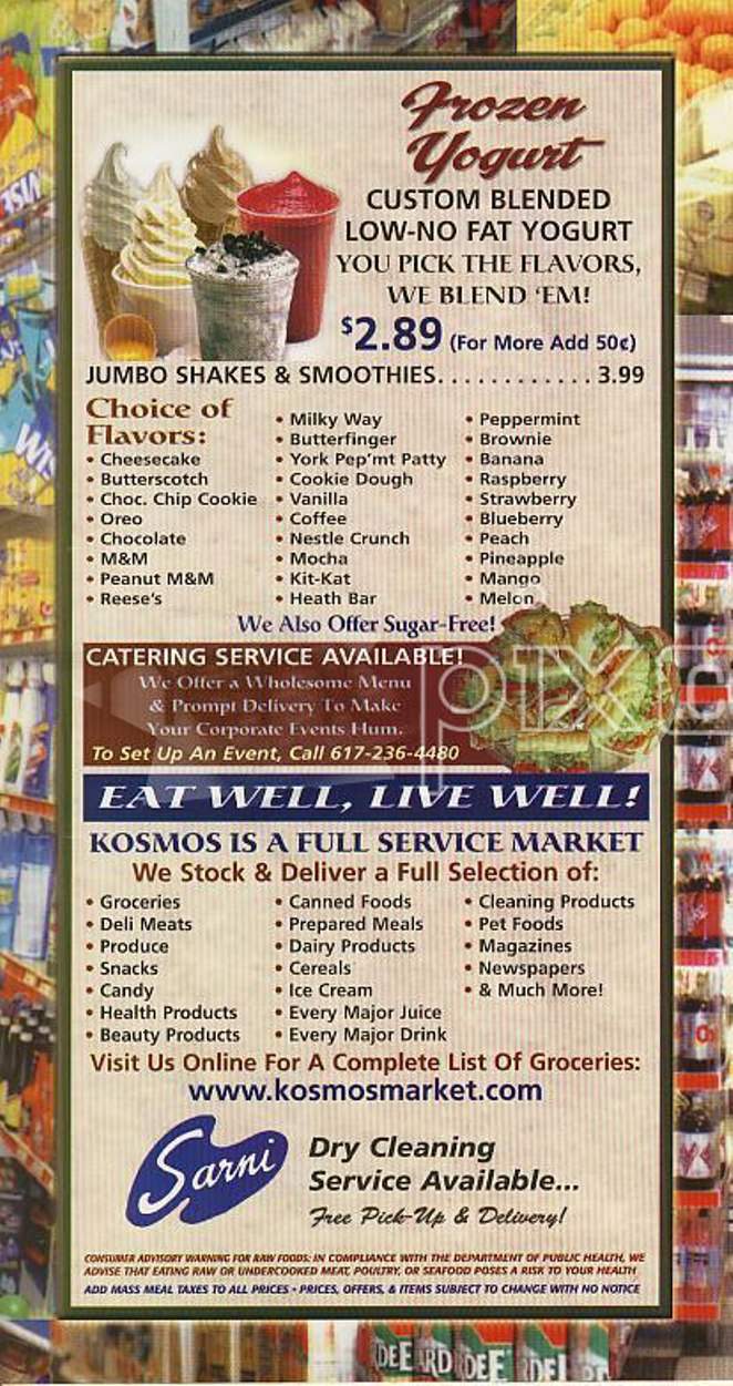 Kosmos Market Deli - Boston, MA menu_pic