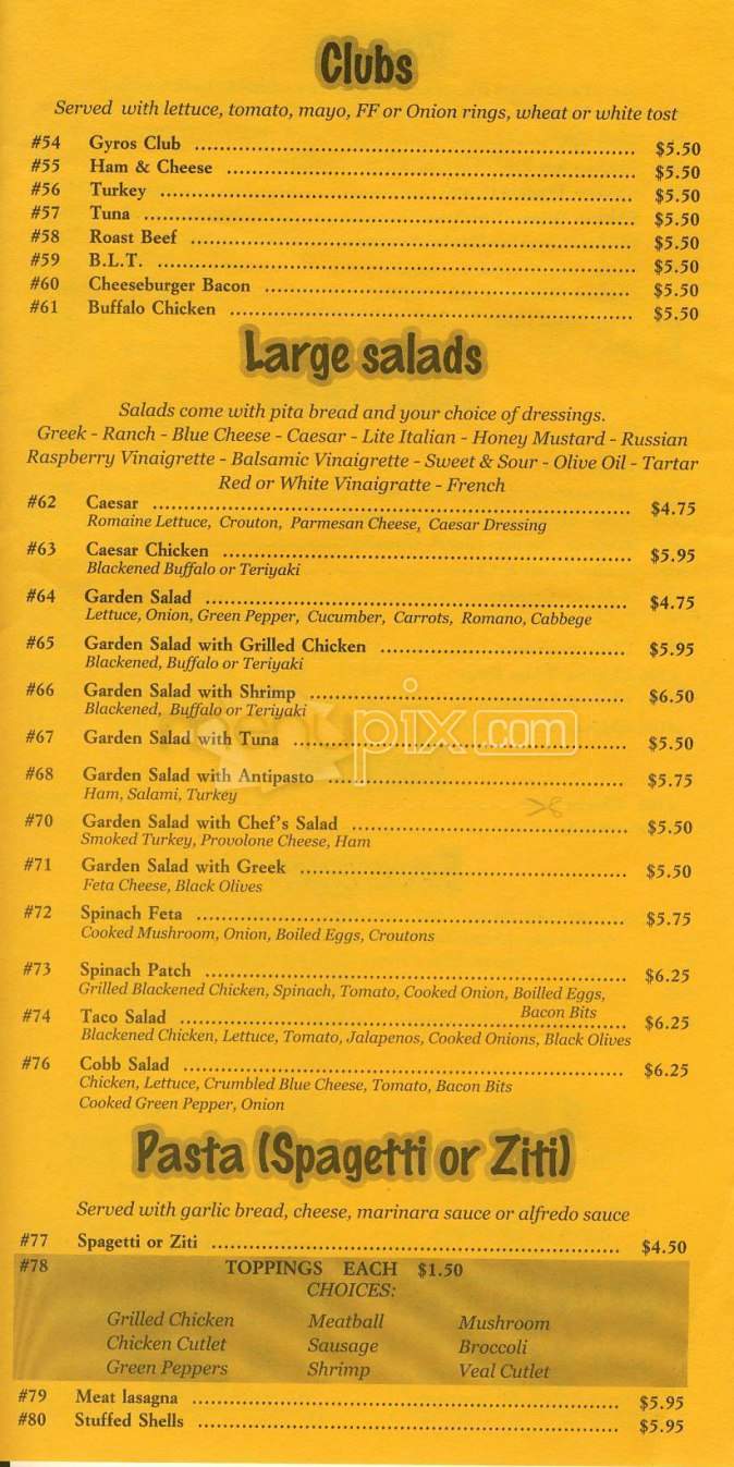 Laz Cafe - Boston, MA menu_pic