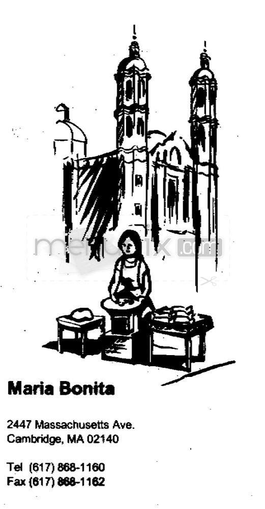 Maria Bonita - Cambridge, MA menu_pic
