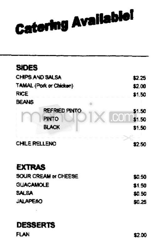 Maria Bonita - Cambridge, MA menu_pic