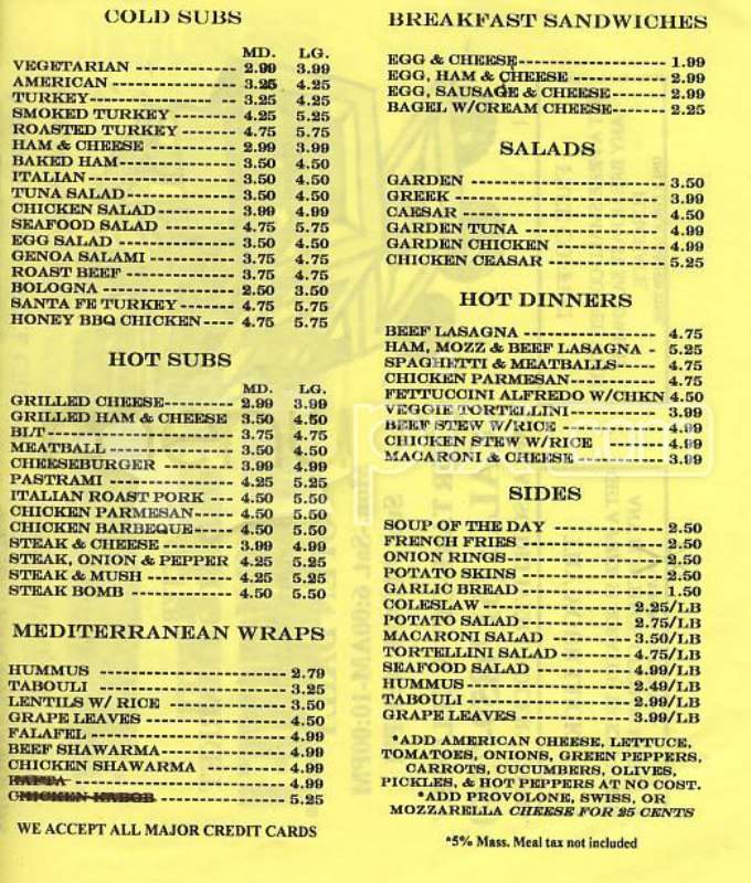 Mass Food Market - Boston, MA menu_pic