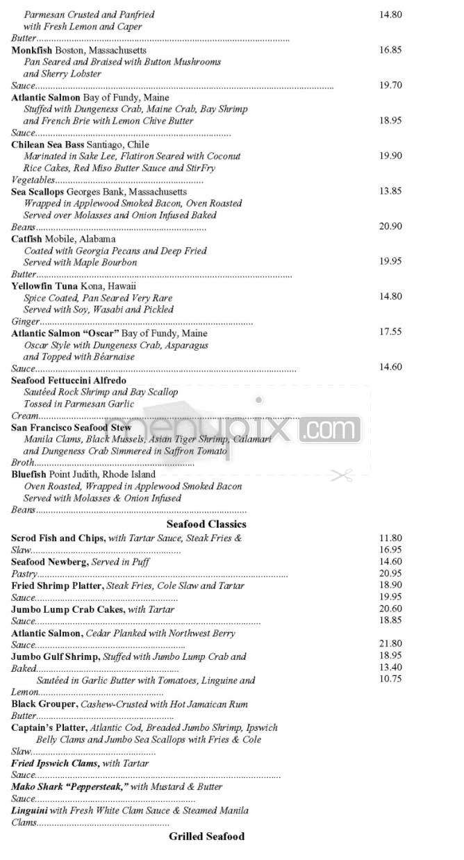 McCormick & Schmick's - Boston, MA menu_pic