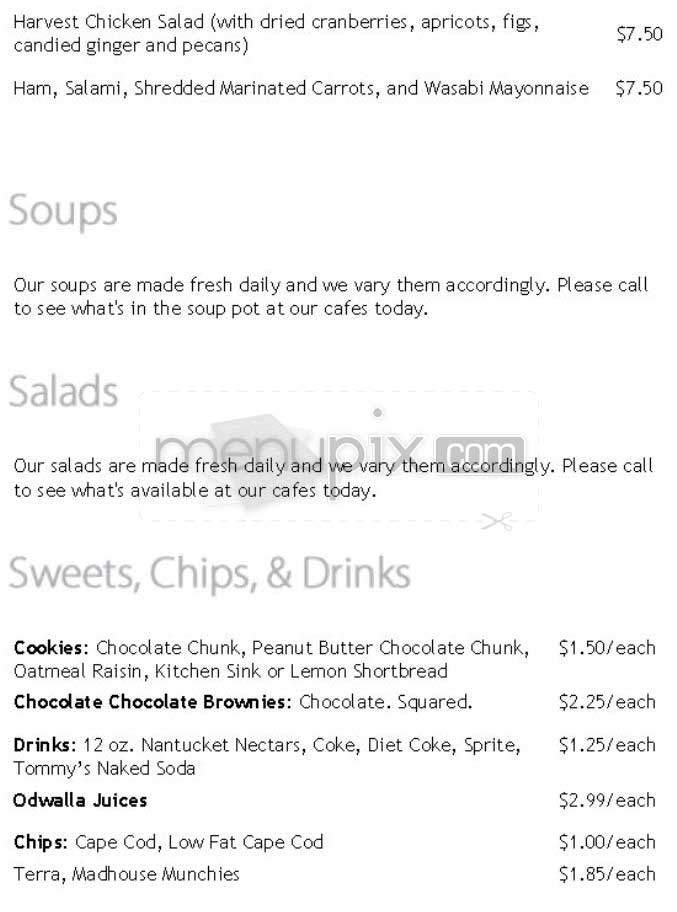 Nashoba Brook Bakery - Boston, MA menu_pic