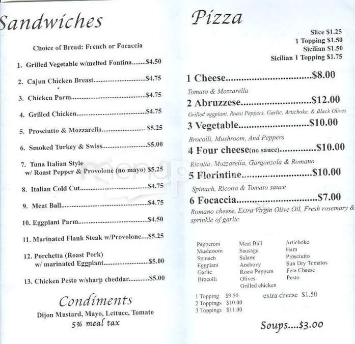 Trattoria Ottimo - Boston, MA menu_pic