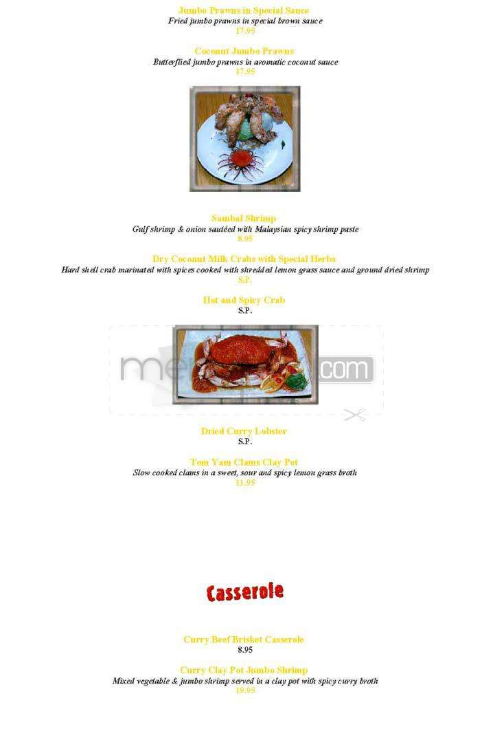 Penang - Boston, MA menu_pic