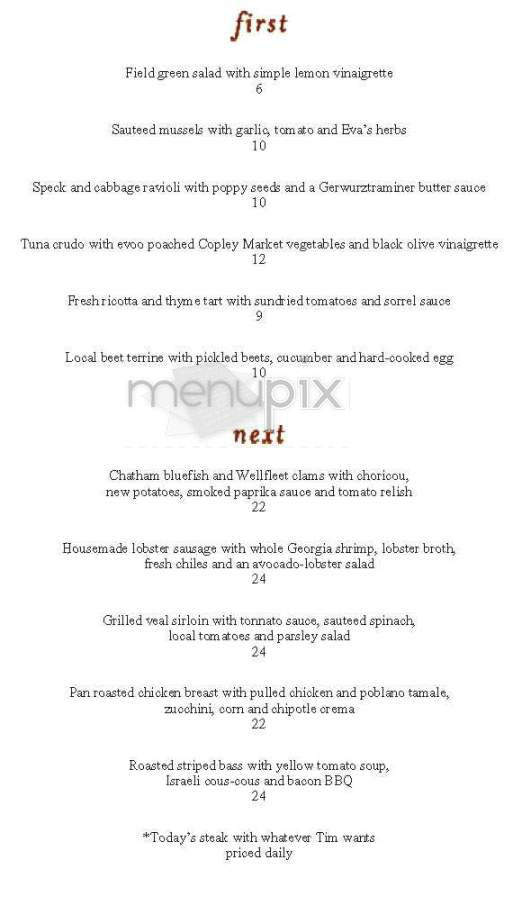 Perdix - Boston, MA menu_pic