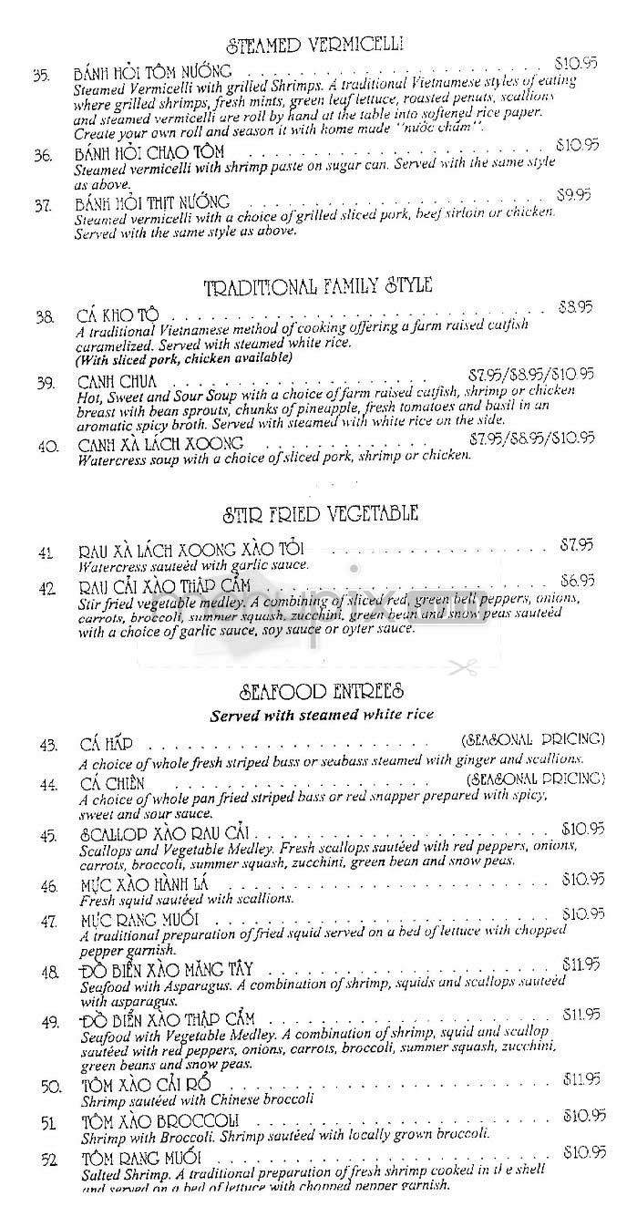 Pho Pasteur - Chestnut Hill, MA menu_pic