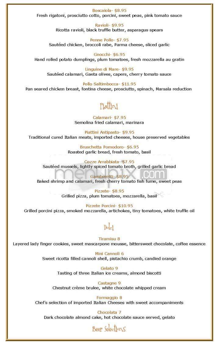 Piattini - Boston, MA menu_pic
