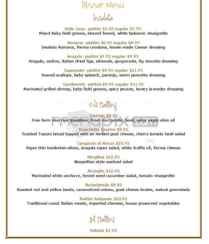 Piattini - Boston, MA menu_pic